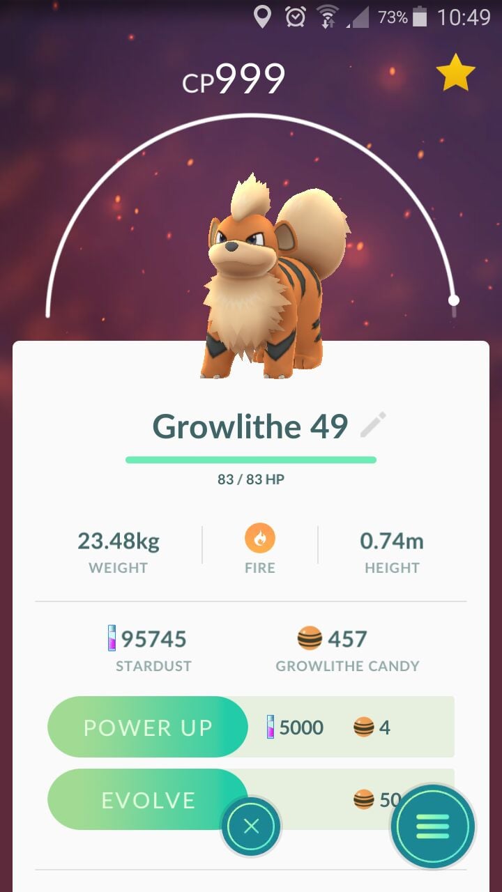 Big Growlithe, low IV, worth the 50 candy? | Pokemon GO Wiki - GamePress